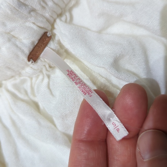 ******"SOLD*******NWT Free People white linen blend wide leg croppe - Picture 7 of 11